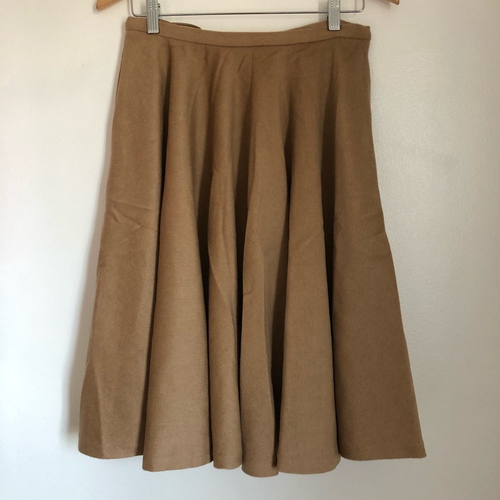 SALE! Vintage Ralph Lauren camel box pleated skirt